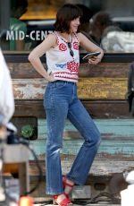 DAKOTA JOHNSON in Jeans on the Set of How to be Single 06/25/2015