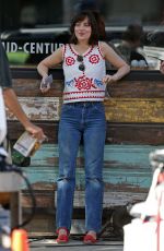 DAKOTA JOHNSON in Jeans on the Set of How to be Single 06/25/2015