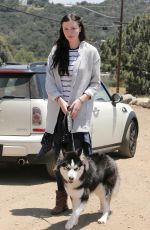 IRELAND BALDWIN Out Hiking with Her Dog in Malibu 06/06/2015