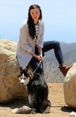 IRELAND BALDWIN Out Hiking with Her Dog in Malibu 06/06/2015