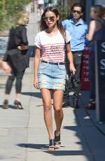 JAMIE CHUNG in Jeans Skirt Out in Los Angeles 06/23/2015