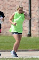 JAMIE LYNN SPEARS Out Jogging in Hammond 06/23/2015