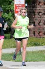JAMIE LYNN SPEARS Out Jogging in Hammond 06/23/2015