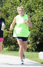 JAMIE LYNN SPEARS Out Jogging in Hammond 06/23/2015