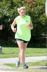 JAMIE LYNN SPEARS Out Jogging in Hammond 06/23/2015