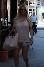 JESSICA SIMPSON at an Italian Restaurant in Beverly Hills 06/24/2015