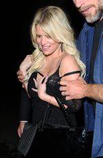 JESSICA SIMPSON Leaves Sawyers Club in Los Angeles 06/02/2015