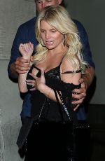 JESSICA SIMPSON Leaves Sawyers Club in Los Angeles 06/02/2015