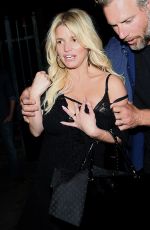 JESSICA SIMPSON Leaves Sawyers Club in Los Angeles 06/02/2015
