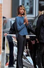 JOURDAN DUNN on the Set of a Photoshoot in London 06/10/2015