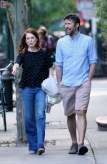 JULIANNE MOORE and Bart Freundlich Out for Dinner in Greewnich Village