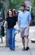 JULIANNE MOORE and Bart Freundlich Out for Dinner in Greewnich Village
