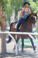 KALEY CUOCO at Horseback Riding in Los Angeles 06/24/2015