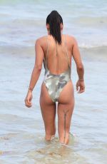 KARREUCHE TRAN in Swimsuit at a Beach in Miami 06/15/2015