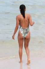 KARREUCHE TRAN in Swimsuit at a Beach in Miami 06/15/2015