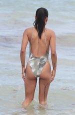 KARREUCHE TRAN in Swimsuit at a Beach in Miami 06/15/2015