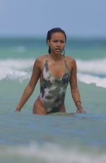 KARREUCHE TRAN in Swimsuit at a Beach in Miami 06/15/2015