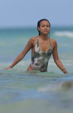 KARREUCHE TRAN in Swimsuit at a Beach in Miami 06/15/2015