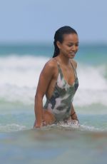 KARREUCHE TRAN in Swimsuit at a Beach in Miami 06/15/2015