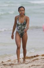 KARREUCHE TRAN in Swimsuit at a Beach in Miami 06/15/2015