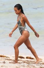 KARREUCHE TRAN in Swimsuit at a Beach in Miami 06/15/2015