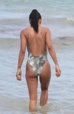 KARREUCHE TRAN in Swimsuit at a Beach in Miami 06/15/2015