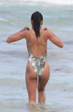 KARREUCHE TRAN in Swimsuit at a Beach in Miami 06/15/2015