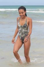 KARREUCHE TRAN in Swimsuit at a Beach in Miami 06/15/2015