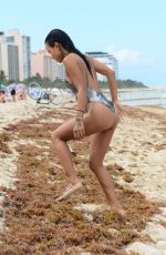 KARREUCHE TRAN in Swimsuit at a Beach in Miami 06/15/2015