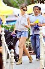 KATIE HOLMES in Cutoff Out at Disneyland in Anaheim 06/29/2015