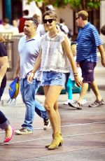 KATIE HOLMES in Cutoff Out at Disneyland in Anaheim 06/29/2015