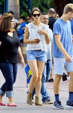 KATIE HOLMES in Cutoff Out at Disneyland in Anaheim 06/29/2015