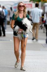 KATRINA BOWDEN Walks Her Dog Out in New York 06/22/2015