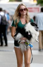 KATRINA BOWDEN Walks Her Dog Out in New York 06/22/2015