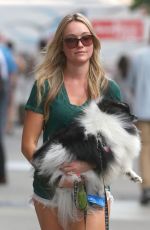 KATRINA BOWDEN Walks Her Dog Out in New York 06/22/2015