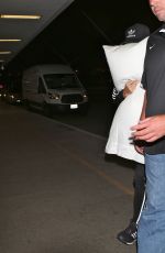 KATY PERRY and Her Pillow at LAX Airport in Los Angeles 