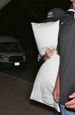 KATY PERRY and Her Pillow at LAX Airport in Los Angeles 