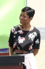 KEKE PALMER at P.S. Arts Jesse Owens Mural Unveiling in Inglewood