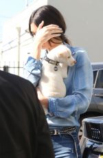 KENDALL JENNER Adopting a Dog at Bark N