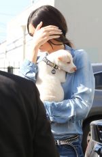 KENDALL JENNER Adopting a Dog at Bark N