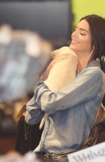 KENDALL JENNER Adopting a Dog at Bark N