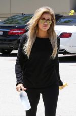 KHLOE KARDASHIAN Heading to a Gym in Westlake Village 06/25/2015
