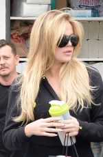 KHLOE KARDASHIAN Leaves a Hair Salon in Beverly Hills 06/04/2015