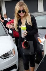 KHLOE KARDASHIAN Leaves a Hair Salon in Beverly Hills 06/04/2015