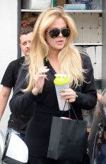 KHLOE KARDASHIAN Leaves a Hair Salon in Beverly Hills 06/04/2015