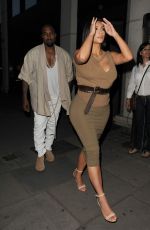KIM KARDASHIAN and Kanye West at Hakkasan Restaurant 06/25/2015