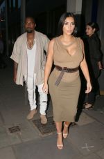 KIM KARDASHIAN and Kanye West at Hakkasan Restaurant 06/25/2015