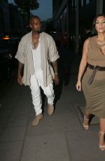 KIM KARDASHIAN and Kanye West at Hakkasan Restaurant 06/25/2015
