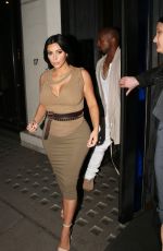 KIM KARDASHIAN and Kanye West at Hakkasan Restaurant 06/25/2015