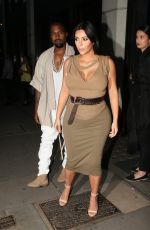 KIM KARDASHIAN and Kanye West at Hakkasan Restaurant 06/25/2015
